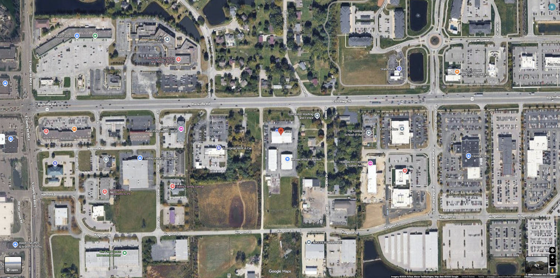 Map showing store location in Avon, Indiana